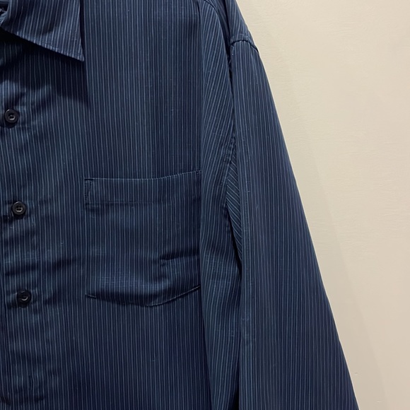 Britches Dress Shirt, Size XL, Navy Blue pin stripe, EUC - Picture 3 of 3